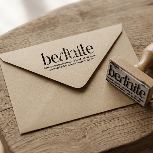 Stationery design for event agency berlinite by Says Who studio
