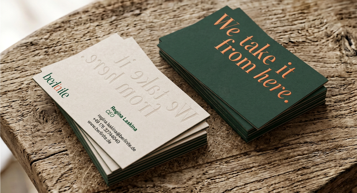 Stationery design for event agency berlinite by Says Who studio
