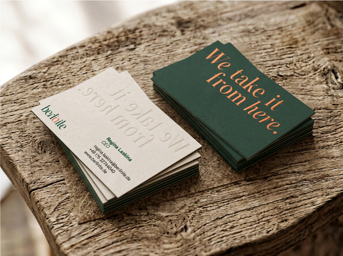 Stationery design for event agency berlinite by Says Who studio