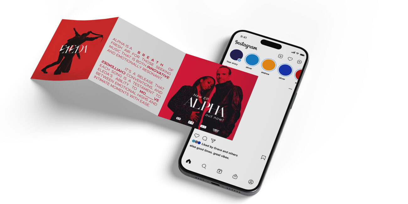 Social media post for ELEDA's EP Alpha by Says Who studio