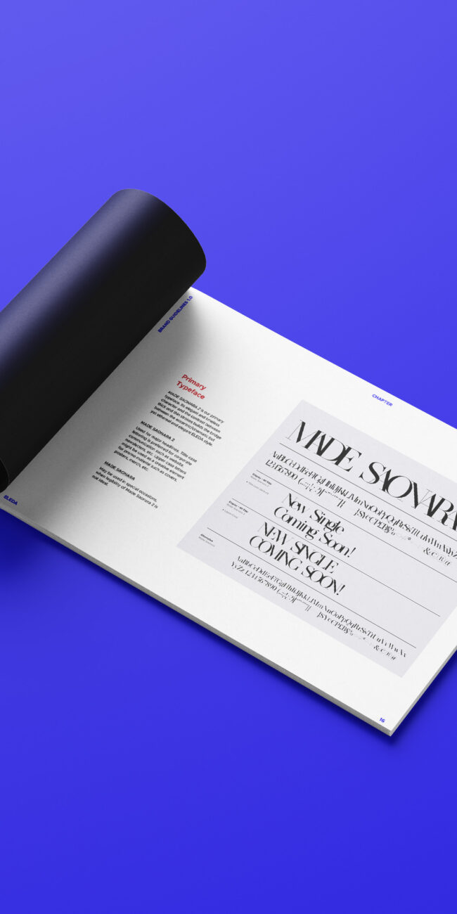 Brand identity for London-based pop duo ELEDA by Says Who studio