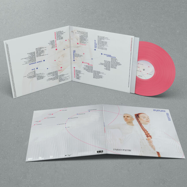 Vinyl sleeve design for indie-pop dup I WANT POETRY by Says Who studio