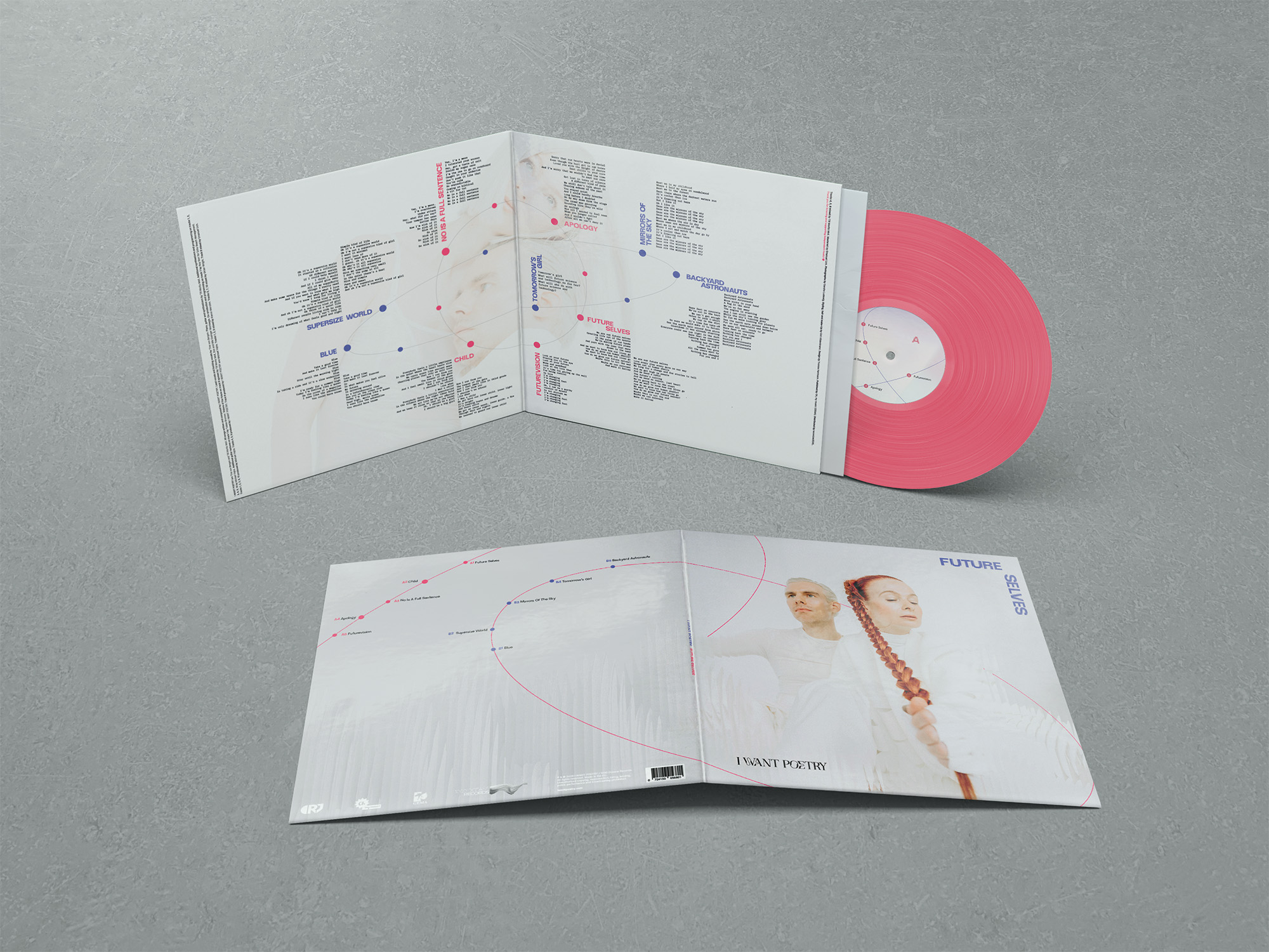 Brand identity and album campaign for indie-pop dup I WANT POETRY by Says Who studio