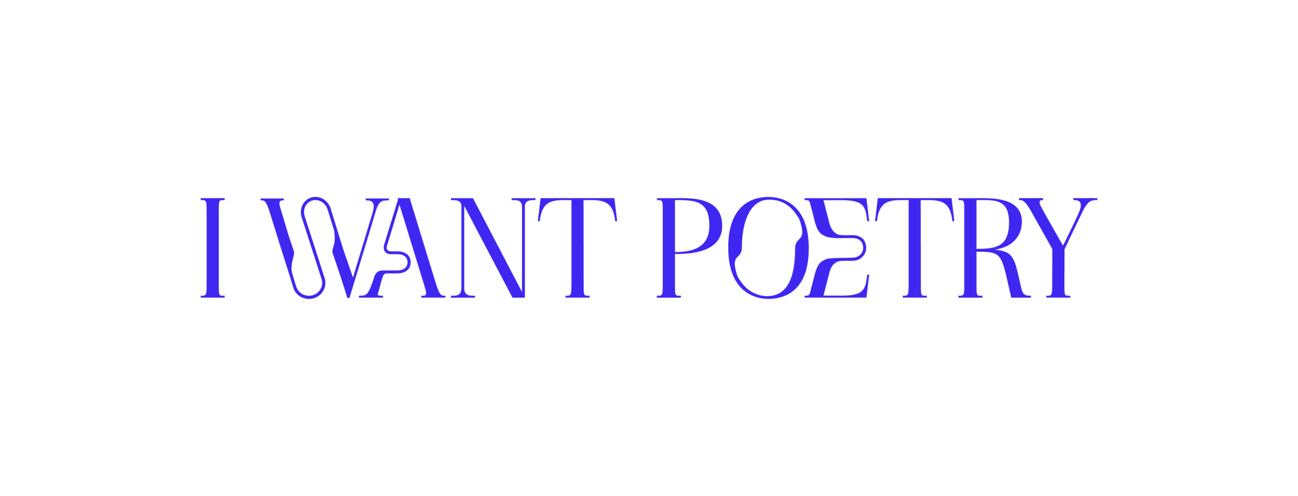 Logo design for indie-pop dup I WANT POETRY by Says Who studio