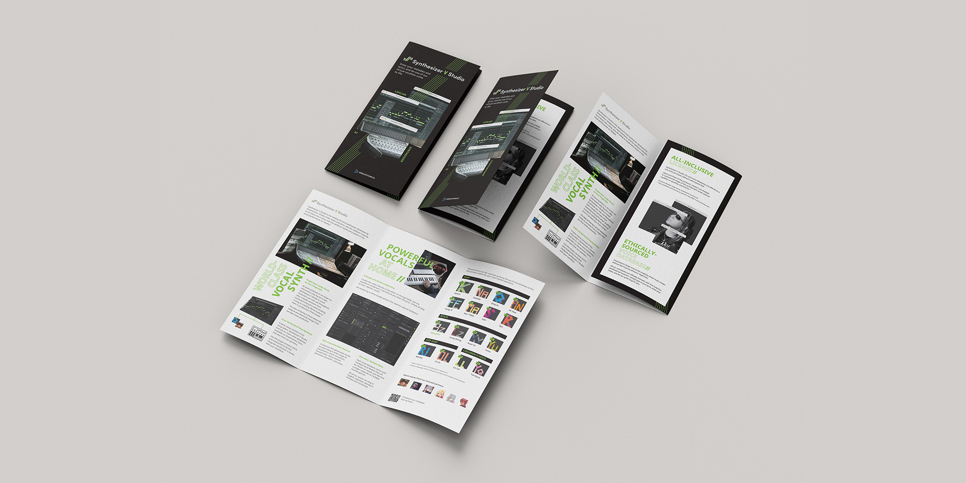 Synthesizer V Studio Brochure design for Dreamtonics by Says Who studio