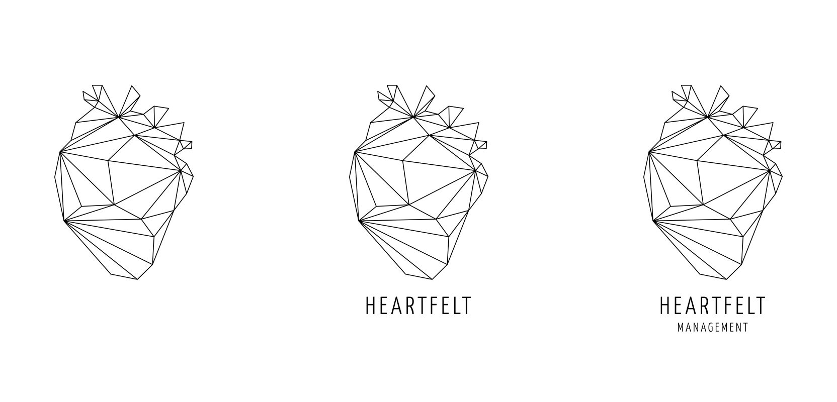 Logo design for artist management agency Heartfelt Management by Says Who Studio